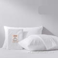 Caja de almohada blanca con cremallera de algodón a largo plazo de hotel personalizado